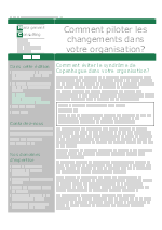 Commment piloter les changements dans votre organisation